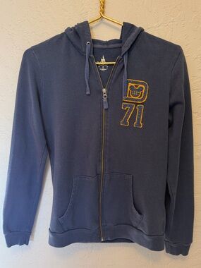 Disney Parks Walt Disney World Hoodie Zip Navy Mickey 1971